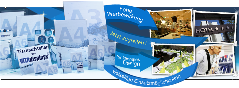 TOP-Angebot - Gro�e Tischaufsteller Rabatt-Aktion