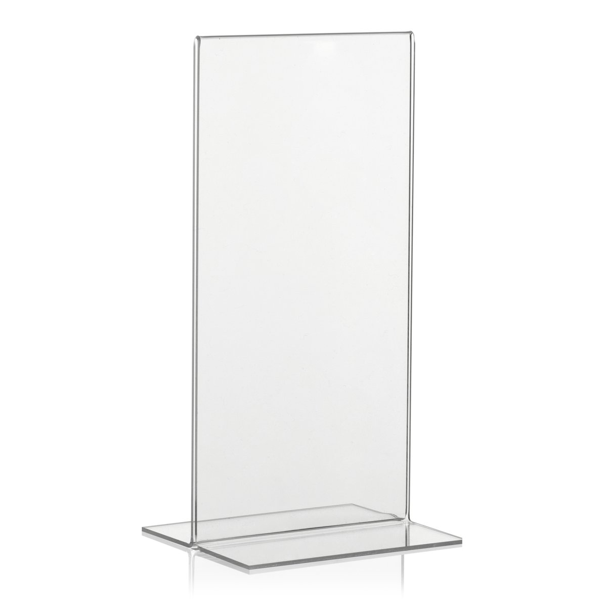 DIN lang T-Ständer – eleganter Tischaufsteller für Flyer