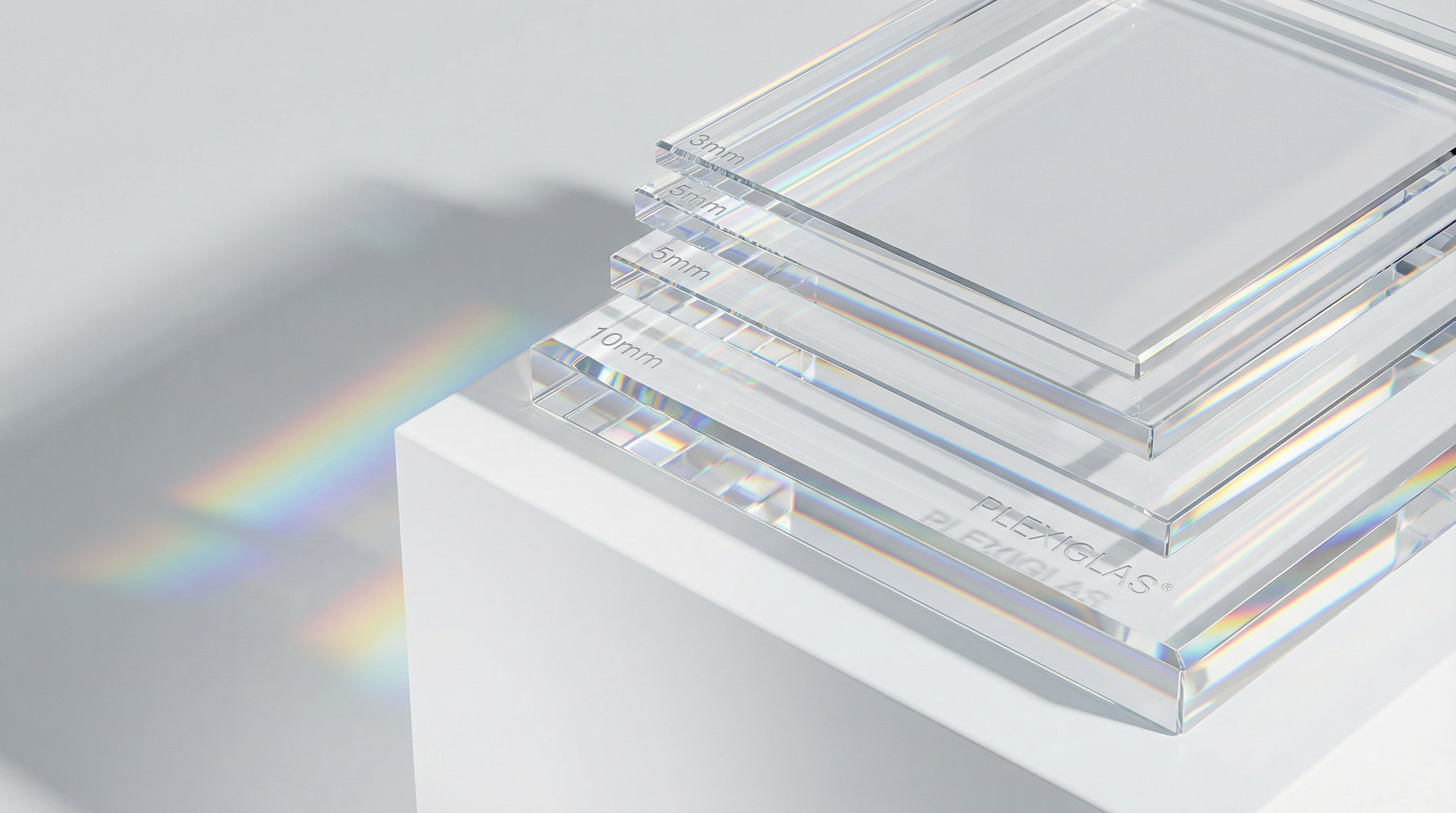 Acrylglas Eigenschaften im Überblick: transparente PLEXIGLAS-Platte im Sonnenlicht