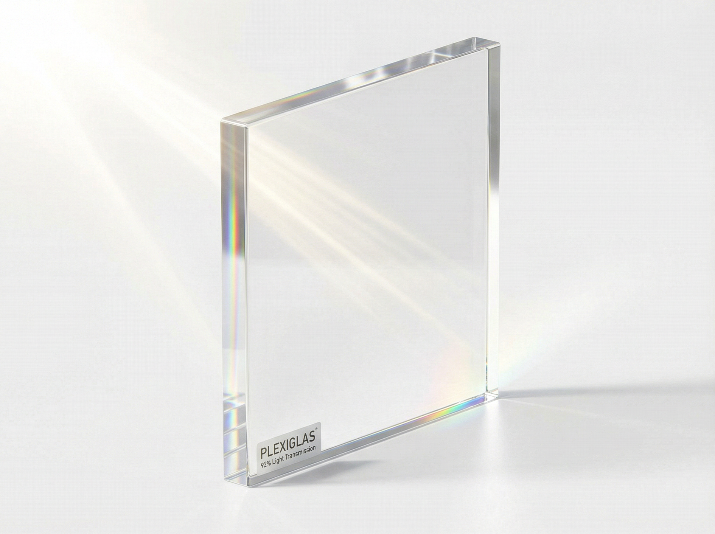 Lichtdurchlässiges PMMA-Kunststoff im Sonnenlicht zeigt glasklare Transparenz