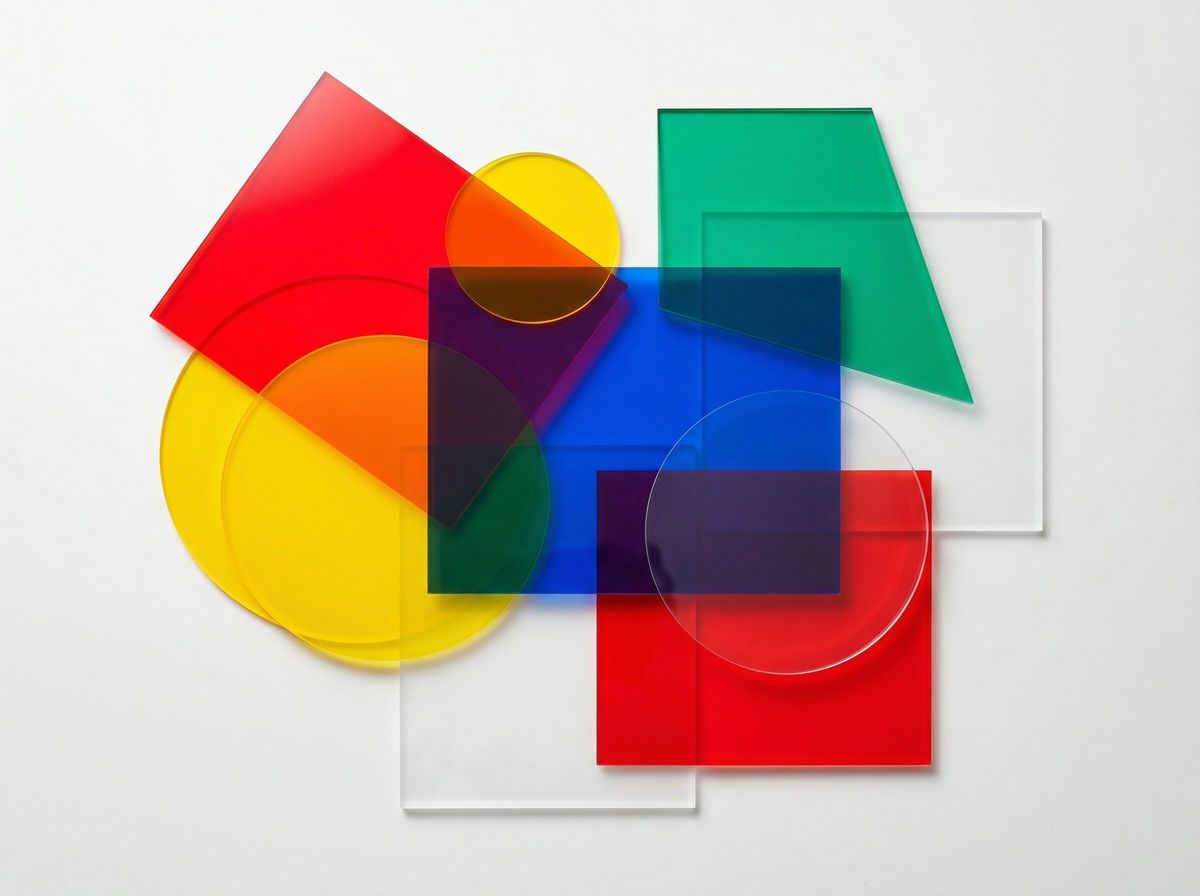 PLEXIGLAS® Zuschnitt farbig – Sortiment in Rot, Blau, Gelb und Grün