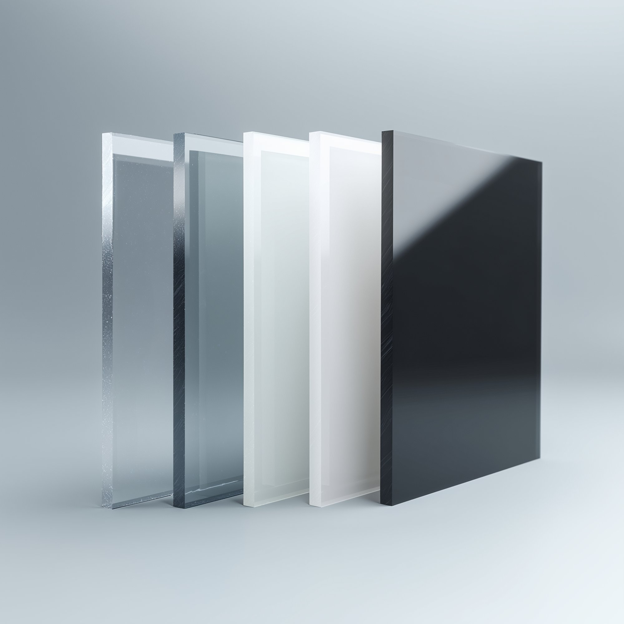 PLEXIGLAS Varianten klar satiniert weiß schwarz