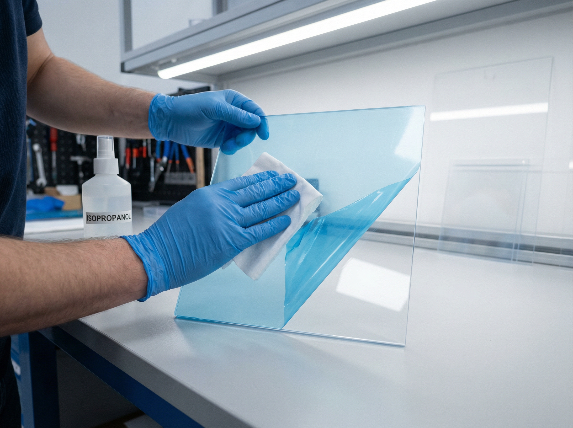 Klebeflächen reinigen Isopropanol