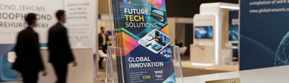 Taymar Prospektständer C110 auf einem professionellen Messestand