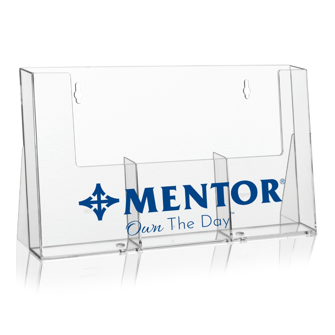 Platzierungstemplate für einen bedruckten Prospektständer LA-133 – Vorschau der Druckposition