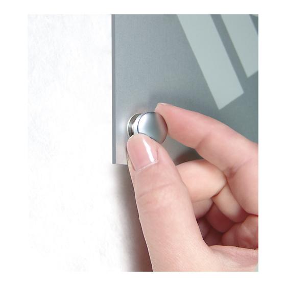 Abstandhalter für Schilder ø 15 mm in Chrom, 154er-Gebinde, für Glasschilder und bedruckte Platten