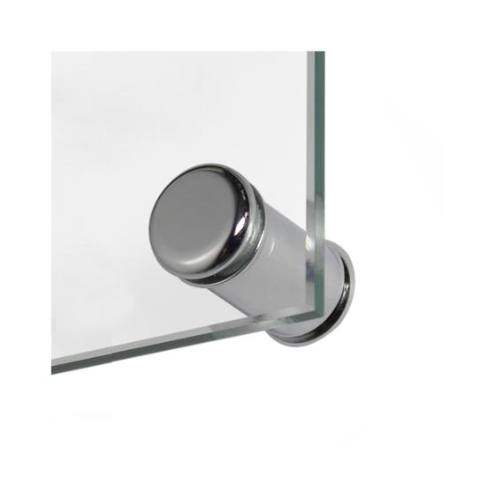Abstandhalter für Schilder ø 15 x 21 mm in Chrom, 154er-Gebinde, für Glasschilder und bedruckte Platten