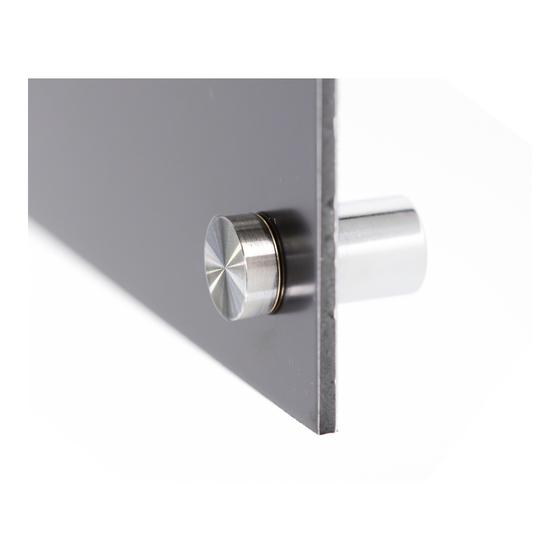 Abstandhalter zum Vormontieren in Edelstahl, 154er-Gebinde, für Glasschilder und bedruckte Platten