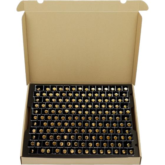 Abstandhalter zum Vormontieren in Gold, 154er-Gebinde, für Glasschilder und bedruckte Platten