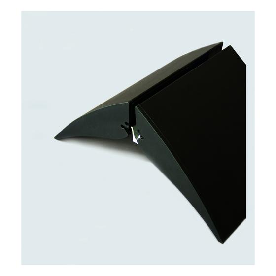 Alu-Klemmprofil 10 cm in Schwarz für Werbeaufsteller und Paneele, Aluminium mit Rändelschraube
