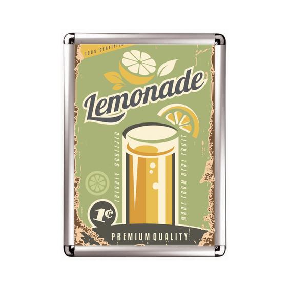 Aluminium snap frame DIN A2 Rondo poster frame with 32 mm profile