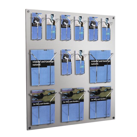 Wall brochure holder flexible / DIN A4 + DIN long