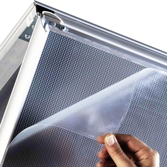 Anti-reflective film A4 customer stopper and snap frame protective film