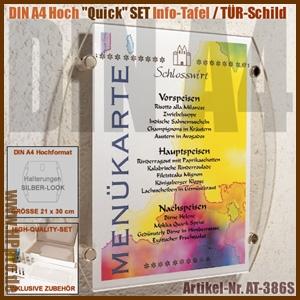 DIN A4 Quick SET Türschild / SILBER