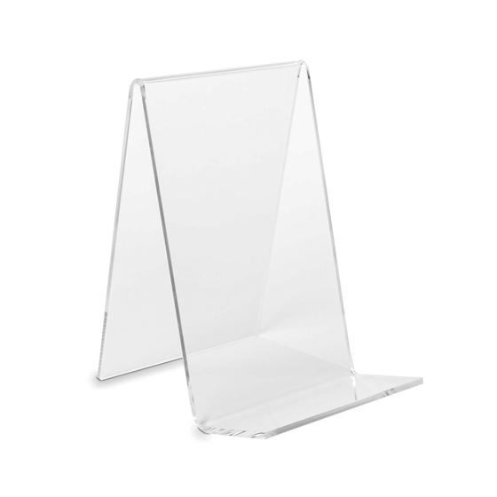 Kleine Buchstütze aus original 2.0 mm PLEXIGLAS® als Buchständer oder Warenträger (7.0 x 10.0 cm)