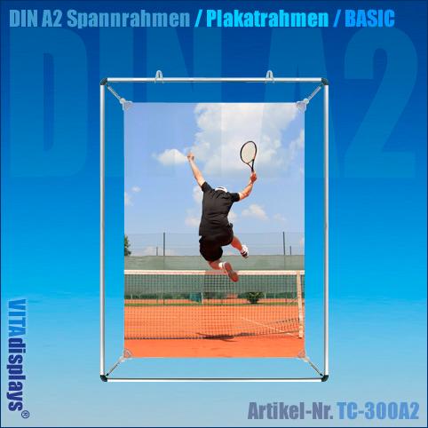 Spannrahmen Aluminium DIN A2 Silber (Rundprofil, 10 mm)
