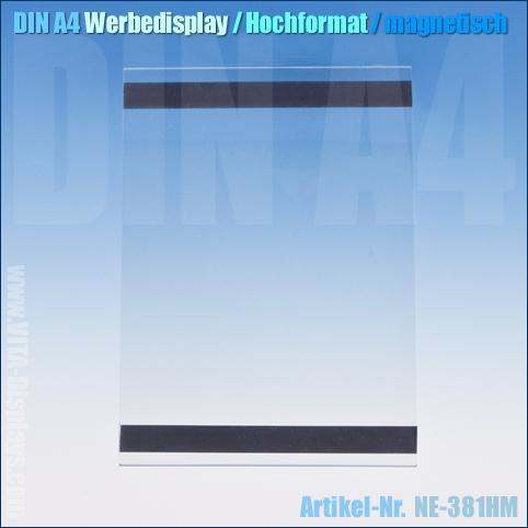 DIN A4 Werbedisplay für Beschilderung (magnetisch)