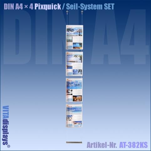 DIN A4 x4 Pixquick / Seil-System SET