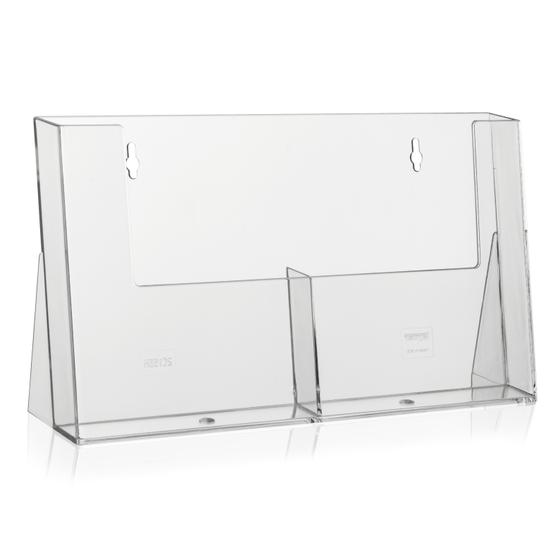 DIN A5 table top brochure rack / 2 trays