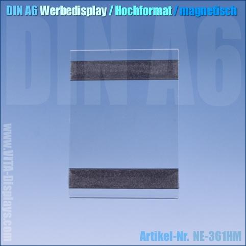 DIN A6 Werbedisplay / hängend (magnetisch)