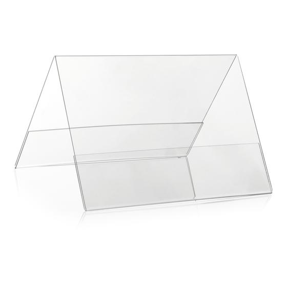DIN A4 (beidseitig) Dachständer / V-Aufsteller aus PLEXIGLAS® (PMMA)
