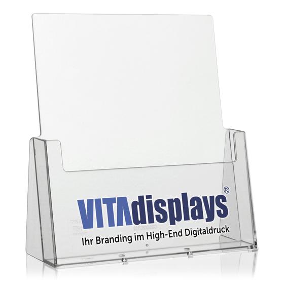 5C printing DIN A4 / A5 landscape brochure stand advertising stand