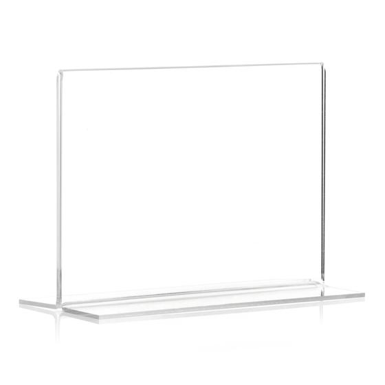 DIN A6 Werbeständer / T-Aufsteller (Querformat) aus PLEXIGLAS®