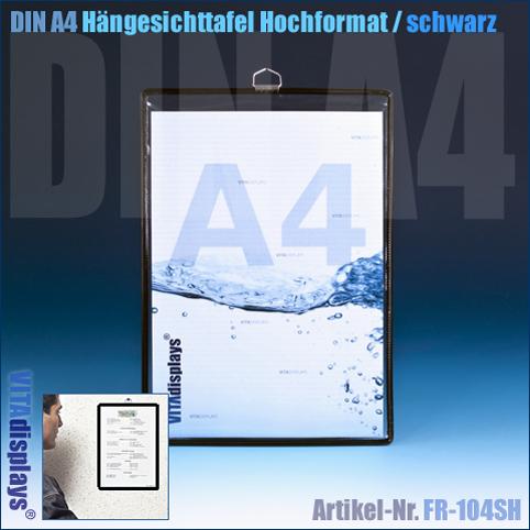 Hängesichttafel tarifold beidseitig A4 Hochformat schwarz