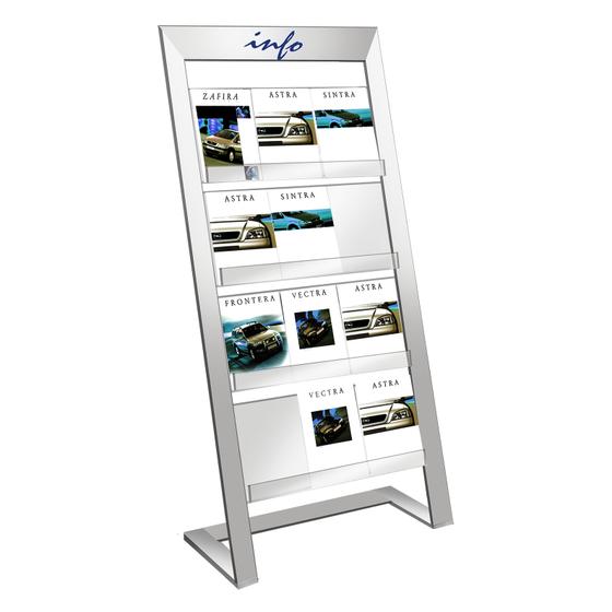 DELTA-L catalogue rack / brochure rack (12 trays)