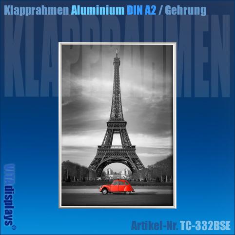 Klapprahmen Aluminium DIN A2 Silber (Gehrung, 15 mm)