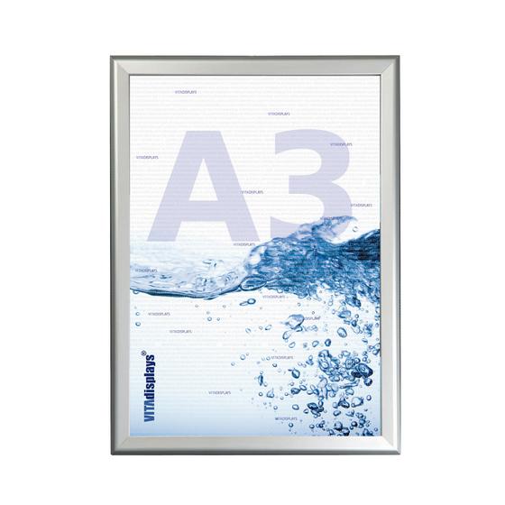 Klapprahmen Aluminium DIN A3 Silber (Gehrung, 25 mm)