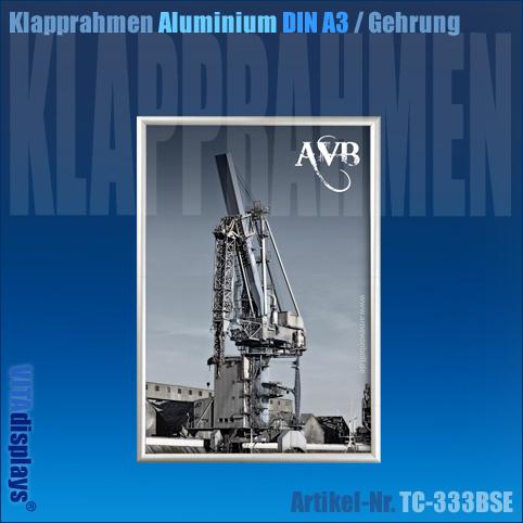 Klapprahmen Aluminium DIN A3 Silber (Gehrung, 15 mm)