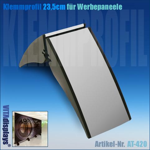 Aluminium clamping profile for advertising display (23.5 cm)