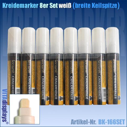 Kreidemarker / WEIß / breite Keilspitze