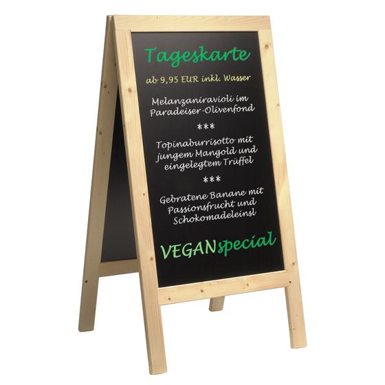 GOA trestle stand with two chalkboards (75x135cm)