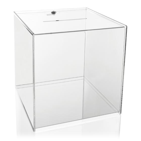 Wahlurne PLEXIGLAS® Abschließbar (30 x 30 x 30 cm)