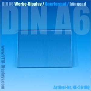 DIN A6 Werbedisplay / hängend / quer (OL)