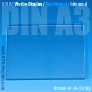 DIN A3 Werbe-Display / hängend / quer (OL)
