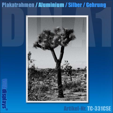 Plakatrahmen Aluminium DIN A1 Silber (Gehrung, 20 mm)