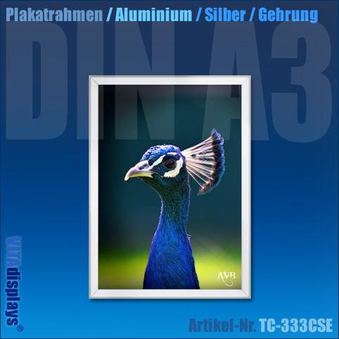 Plakatrahmen Aluminium DIN A3 Silber (Gehrung, 20 mm)