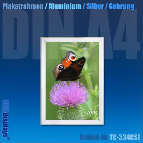 Plakatrahmen Aluminium DIN A4 Silber (Gehrung, 20 mm)