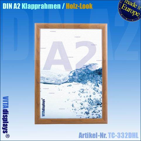Plakatrahmen DIN A2 im Holz-Look