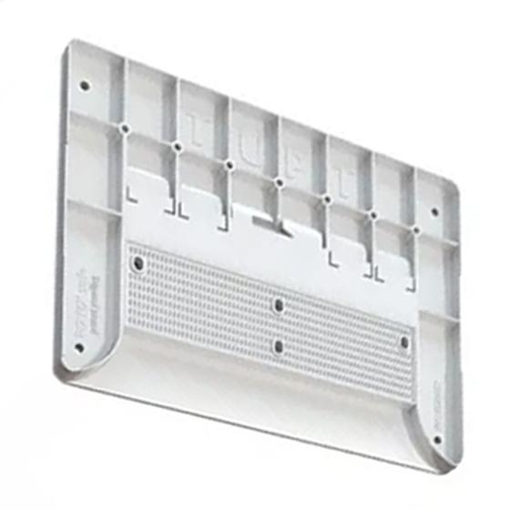 Plattenbefestigung 150 x 200 mm ohne Bohrung im Paneel, mit Schattenfuge, Montageschablone liegt bei