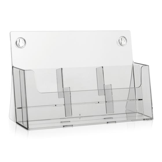 Brochure holder 1/3 DIN A4 6 trays (2 shelves)