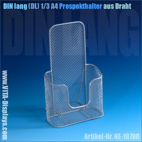 DIN lang DL 1/3 A4 Prospektständer aus Draht