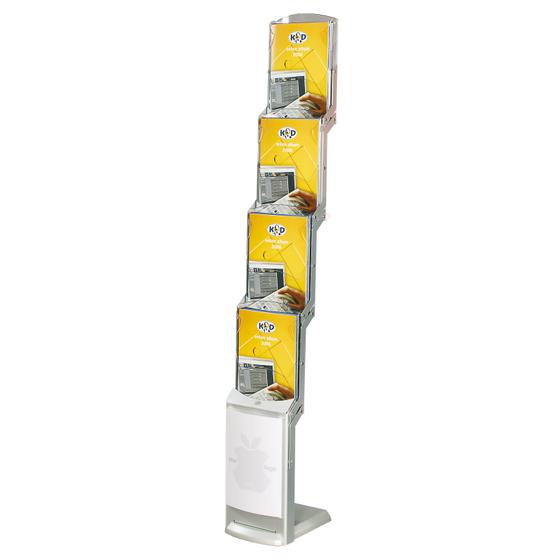 Brochure stand Real-Zip foldable and mobile 4 x DIN A4