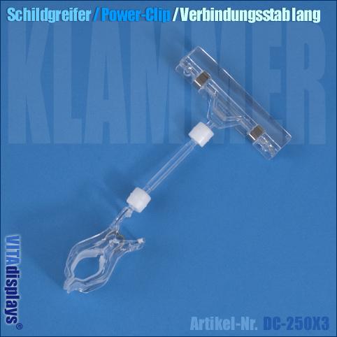 Schildgreifer / Power-Clip / Verbindungsstab lang