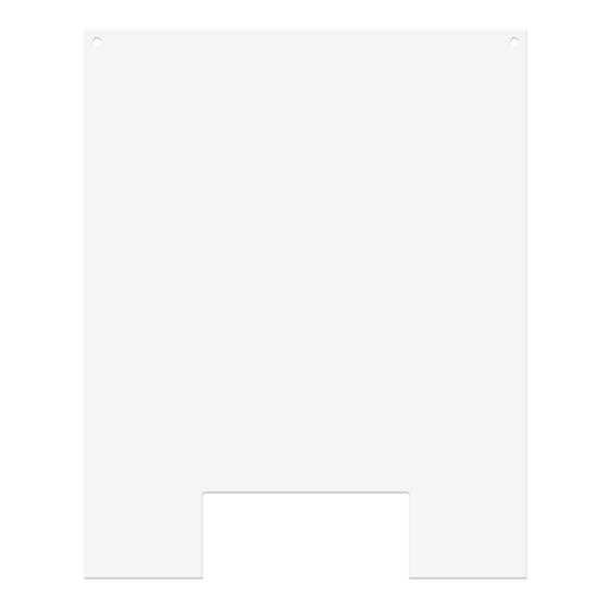 Schutzscheibe als Schutzwand aus PLEXIGLAS® mit Durchreiche (60 x 100 cm - Stärke: 5.0 mm)