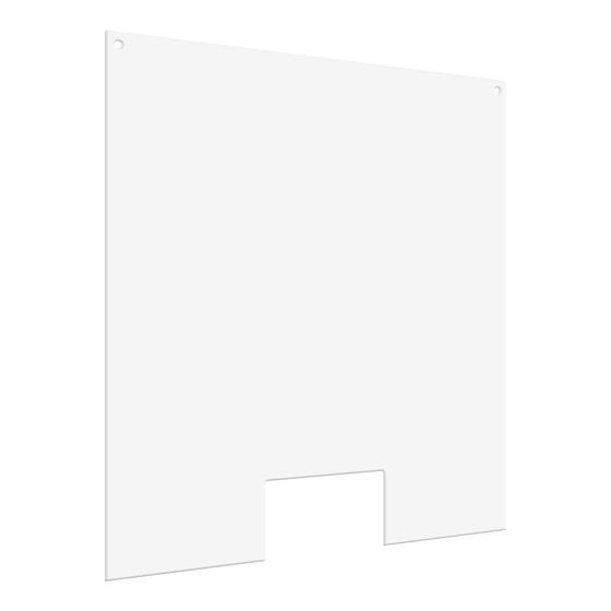 Schutzscheibe / Schutzwand aus PLEXIGLAS® mit Durchreiche 80x100 cm zum Hängen Stärke: 3mm