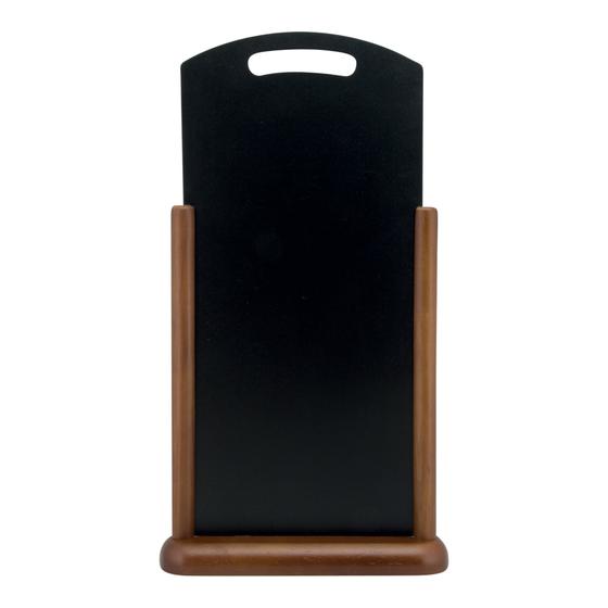 5er-Set Securit Elegant Tisch-Kreidetafel Menütafel Dark Brown groß mit Tragegriff für Café Bistro